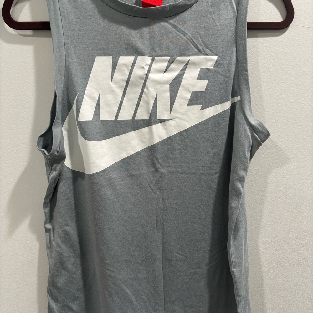 Nike Gray Tank Top with White Logo